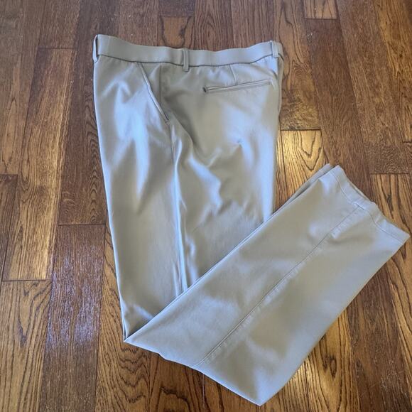 Greyson Sequoia Knit Trouser Mens 38 x 32 Khaki Beige Golf Performance Pants - Picture 1 of 14